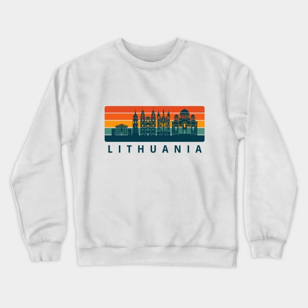 retro lithuania Crewneck Sweatshirt by NOE_REAL06